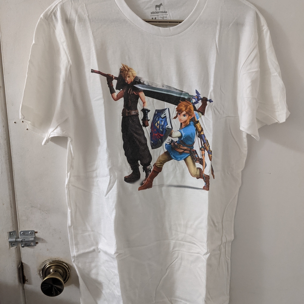 Link & Cloud Zelda X FFVII Remake Tee